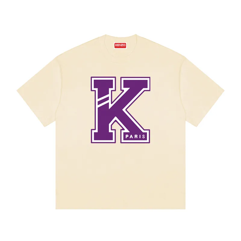 Kenzo University Varsity T-shirt Big K Short Sleeve Color: Black White Apricot Red Size: M L XL XXL Three Standards Style Number: K 51